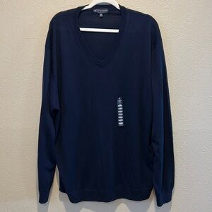 Hart Schaffner Marx Extra Fine Merino
Wool Sweater Big Man Tall Blue 2XB